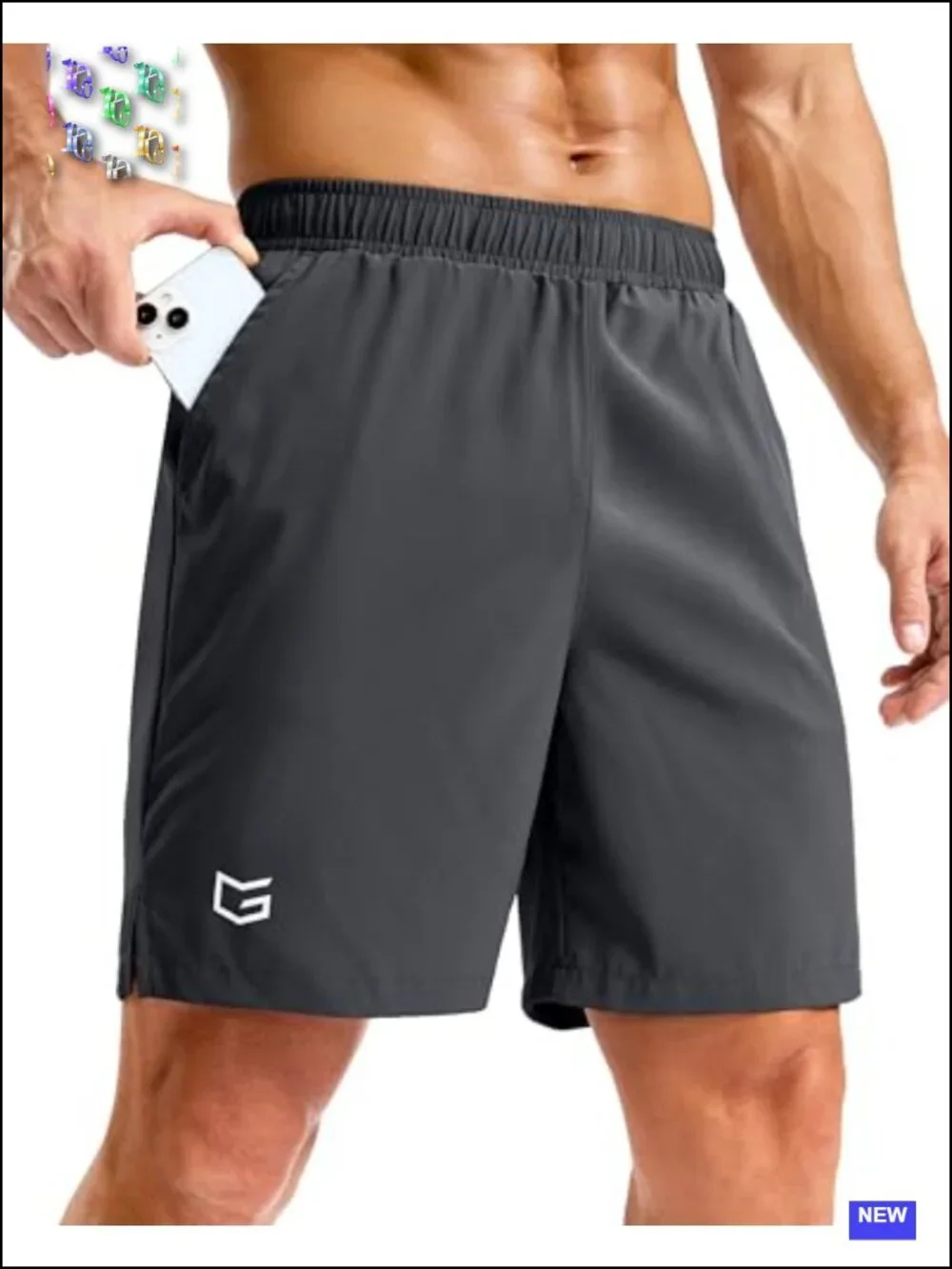 Men's Athletic Running Shorts with Pockets Quick Dry UPF 50+ 5/7/9